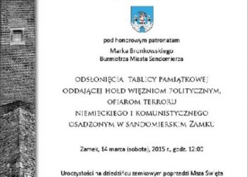 Sandomierz: Hołd więźniom politycznym.