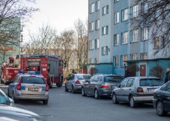 Mielec: Pożar mieszkania na Pułaskiego.