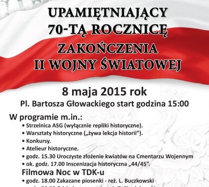 Tarnobrzeg. Piknik historyczny upamiętniający 70-tą rocznicę zakończenia II wojny światowej.