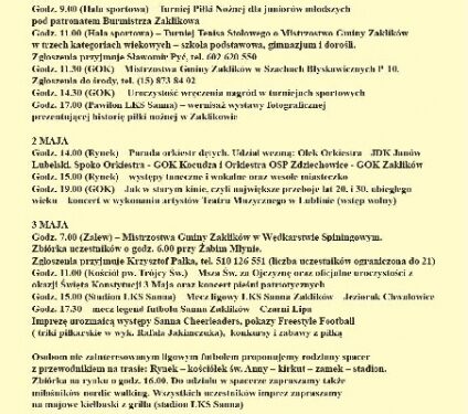 Zaklików: Majówka w mieście.