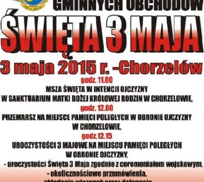 Chorzelów: Uroczystości trzeciomajowe.