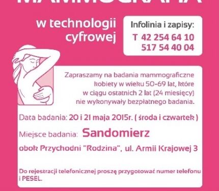 Sandomierz: Bezpłatna mammografia.