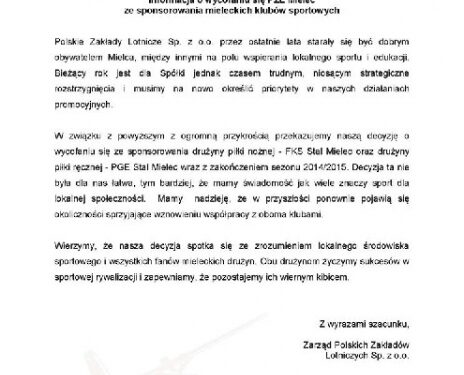 Mielec: Sprawa przetargu i sportu