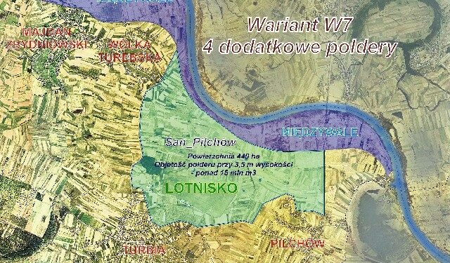 Stalowa Wola, Turbia: Zamiast Lotniska w Turbi polder zalewowy.