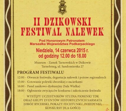 Tarnobrzeg. II Dzikowski Festiwal Nalewek.