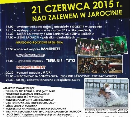 Jarocin: Noc sobótkowa nad zalewem.