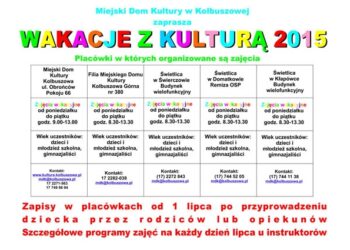 Kolbuszowa: Wakacje z Miejskim Domu Kultury.