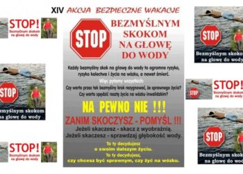 Tarnobrzeg, region. "Stop bezmyślnym skokom na głowę do wody".