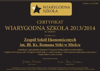 Mielec:  Wiarygodna szkoła