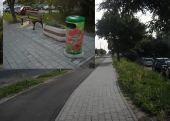 Stalowa Wola: Ukwiecone śmietniki i droga dla rowerów