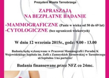 Tarnobrzeg. Bezpłatna mammografia i cytologia.
