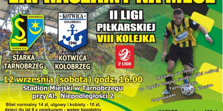 Tarnobrzeg. Mecz. Siarka Tarnobrzeg – Kotwica Kołobrzeg.