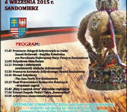 Sandomierz: Dożynki wojewódzkie w niedzielę.