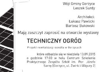 Gorzyce: Otwarcie wystawy 'Techniczny Ogród'  projekt rewitalizacji osiedla Gorzyce.