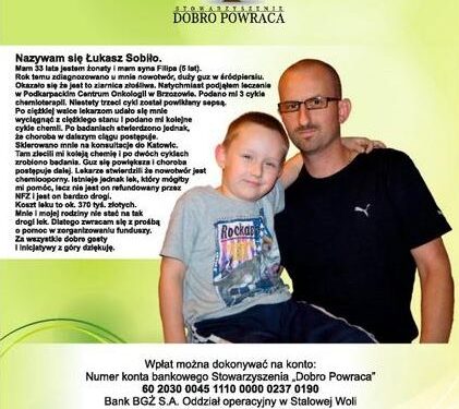Zarzecze: Są już pierwsze pieniądze na lek dla Łukasza.