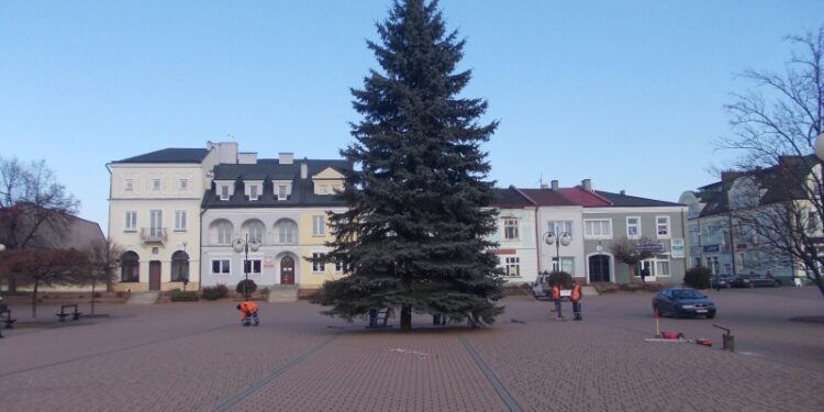 Tarnobrzeg. Już stoi, choć jeszcze nieubrana.