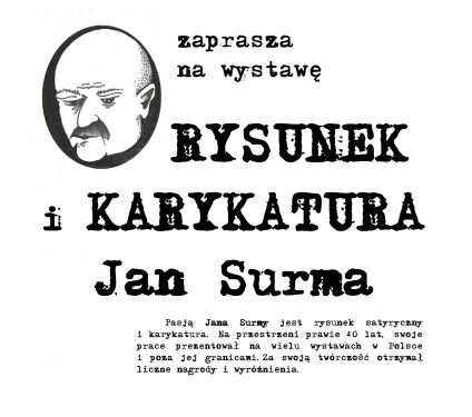 Tarnobrzeg. Wystawa. Rysunek i karykatura – Jan Surma.