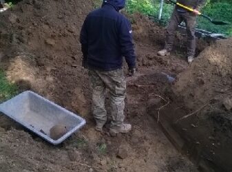 Góry Wysokie, pow. sandomierski: Ekshumacja ciał niemieckich żołnierzy