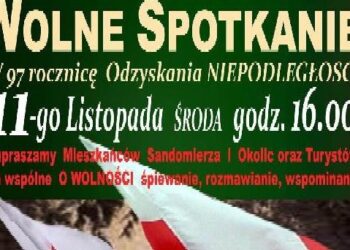 Sandomierz: 'Wolne spotkanie' w rocznicę odzyskania niepodległości.