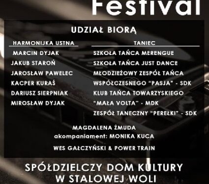 Stalowa Wola: Festiwal harmonijki ustnej i tańca już w sobotę.