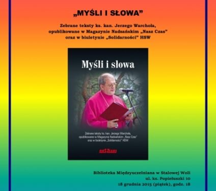 Stalowa Wola: Promocja książki Myśli i słowa