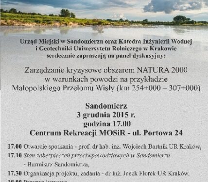 Sandomierz: O zagrożeniach powodziowych.