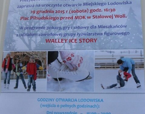 Stalowa Wola: Impreza z okazji otwarcia lodowiska w sobotę.