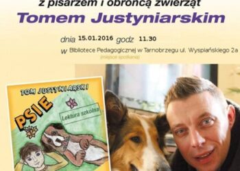 Tarnobrzeg. Spotkanie autorskie z pisarzem i obrońcą zwierząt, Tomem Justyniarskim.