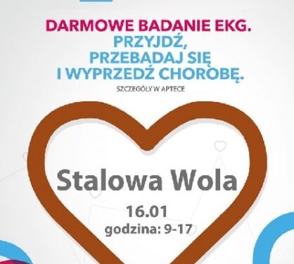 Stalowa Wola: Bezpłatne badania EKG już w tę sobotę.