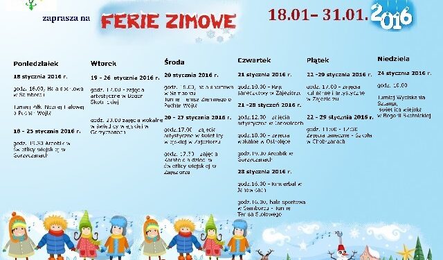 Samborzec: Ferie w GCKSiR.