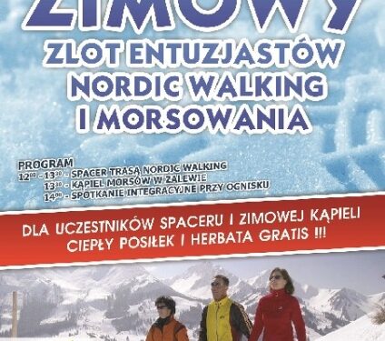 Jarocin: Zimowy zlot entuzjastów nordic walking i morsowania.