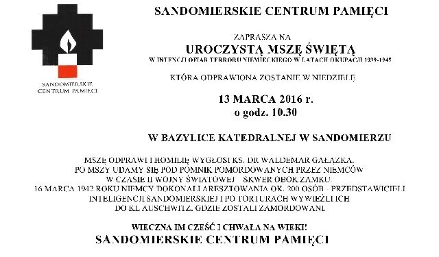 Sandomierz: W intencji ofiar terroru niemieckiego