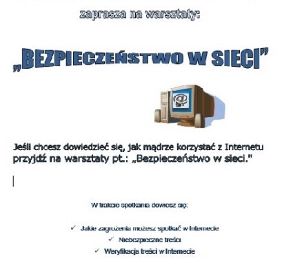 Samborzec: Warsztaty 'Bezpieczeństwo w sieci'.