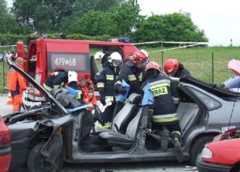 Sandomierz: Strażackie ćwiczenia nad Wisłą.
