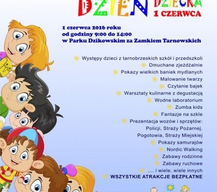 Tarnobrzeg. Miejski Dzień Dziecka w parku.