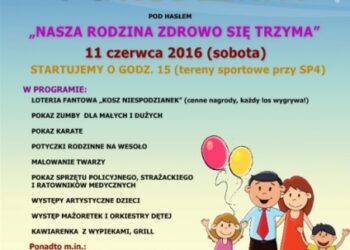 Tarnobrzeg. Nasza rodzina trzyma się zdrowo. Festyn rodzinny w SP nr 4.