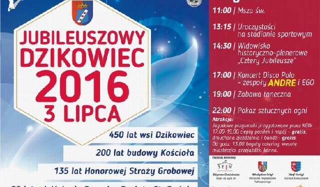 Dzikowiec: Cztery jubileusze