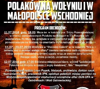 Stalowa Wola: Przypomną o Polakach pomordowanych na kresach