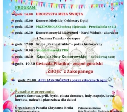 Tarnobrzeg. IX Piknik Rodzinny w Parafii Chrystusa Króla.