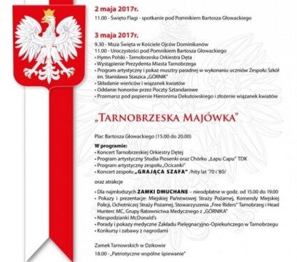 Tarnobrzeg. Majówka. Uroczystość i wydarzenie rekreacyjne.