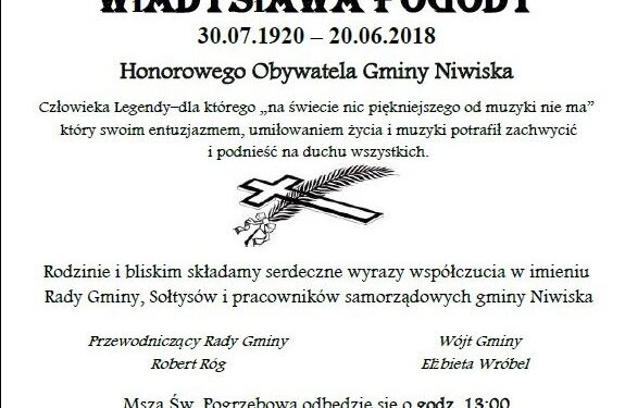 Kosowy: Pożegnamy Władysława Pogodę.