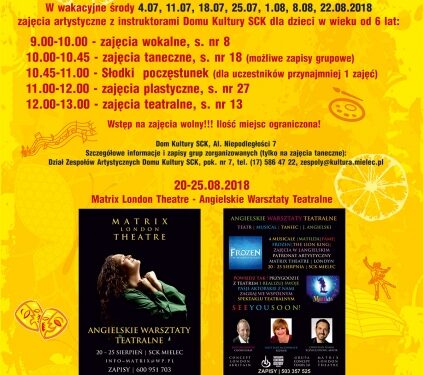 Mielec: Letnia Akademia Artystyczna – Wakacje 2018