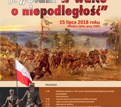 Obojna: W niedzielę impreza Ułani w walce o niepodległość