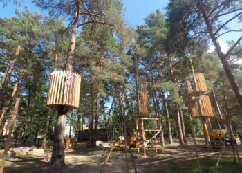 Stalowa Wola: Park linowy w sierpniu