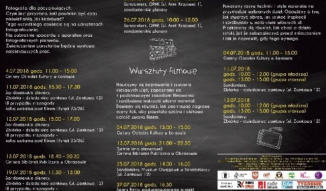 Sandomierz: Menu kultury.