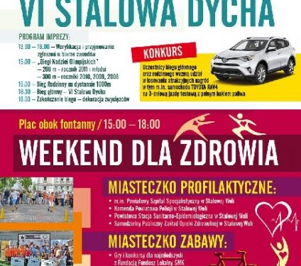 Stalowa Wola: Odbędzie się VI Stalowa Dycha i weekend dla zdrowia