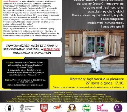 Sandomierz: Menu kultury – warsztaty budowy prostych instrumentów perkusyjnych.