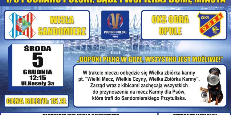 Sandomierz: Wielki mecz, wielkie czyny, wielka zbiórka karmy.