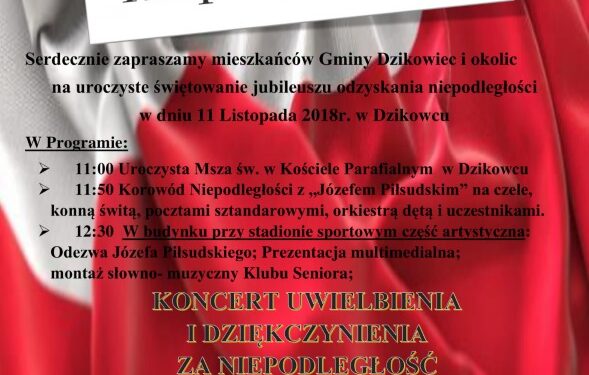 Dzikowiec: Korowód z „Józefem Piłsudskim”.