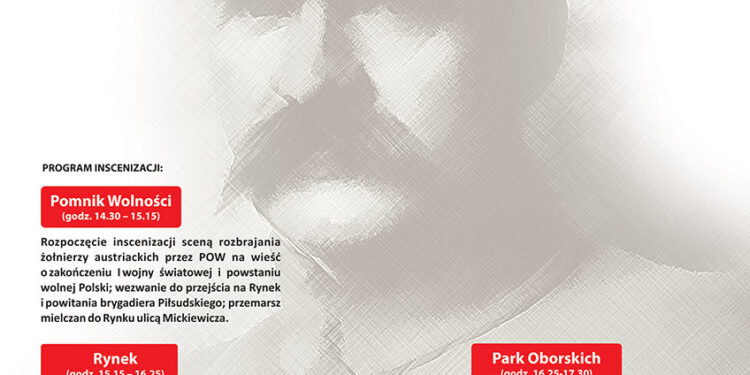 Mielec: Inscenizacja uliczna „Przyjazd Brygadiera Józefa Piłsudskiego do Mielca”